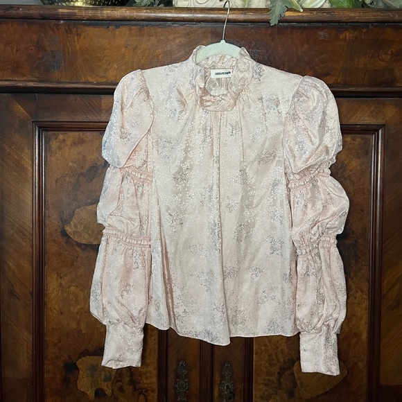 EUC Zadig & Voltaire- 100% Silk Pale Pink Blouse. Size- See Measurements - Picture 1 of 8